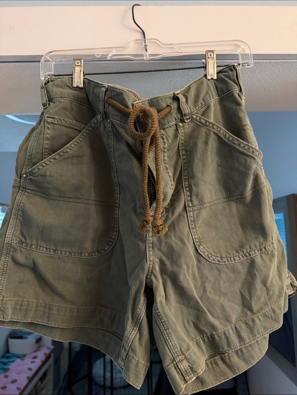 Free People Olive Green Shorts
